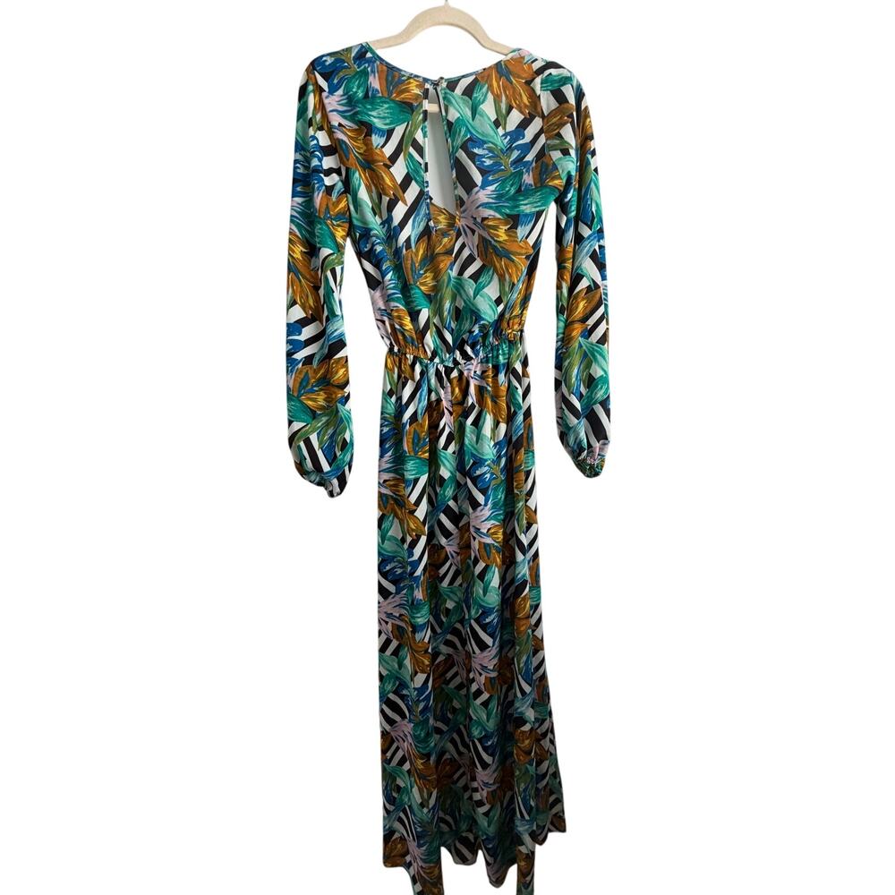 SHOW ME YOUR MUMU Jocelyn Maxi Dress Birds of Paradise Tropical Floral M - Picture 6 of 7